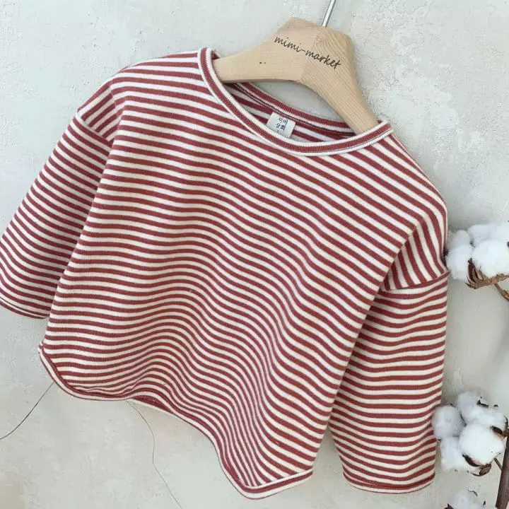 Mimi Market - Korean Baby Fashion - #babylifestyle - Stripes Piping Tee - 8