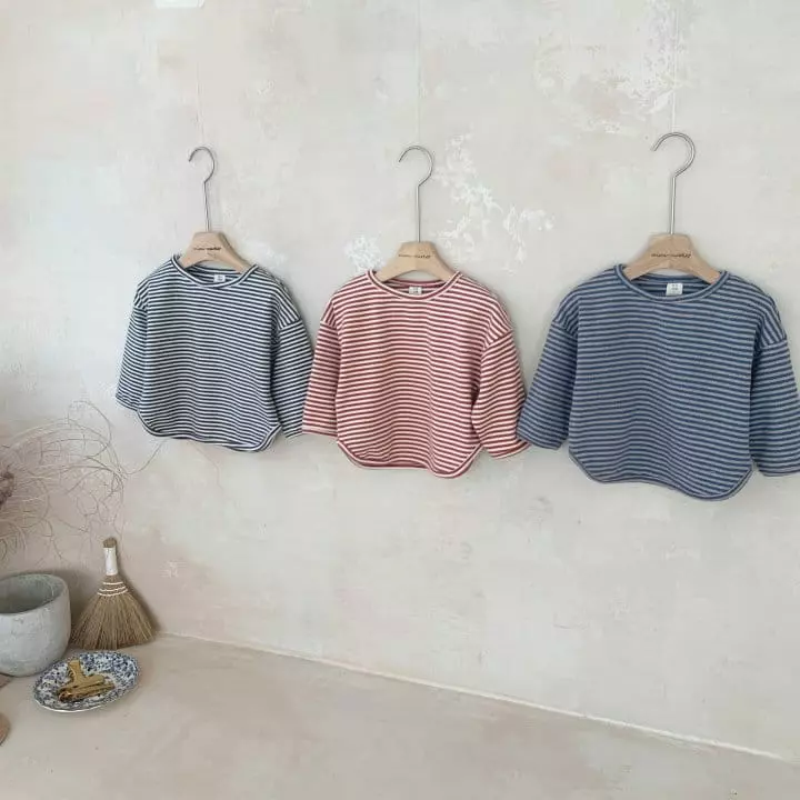 Mimi Market - Korean Baby Fashion - #babyootd - Stripes Piping Tee - 10