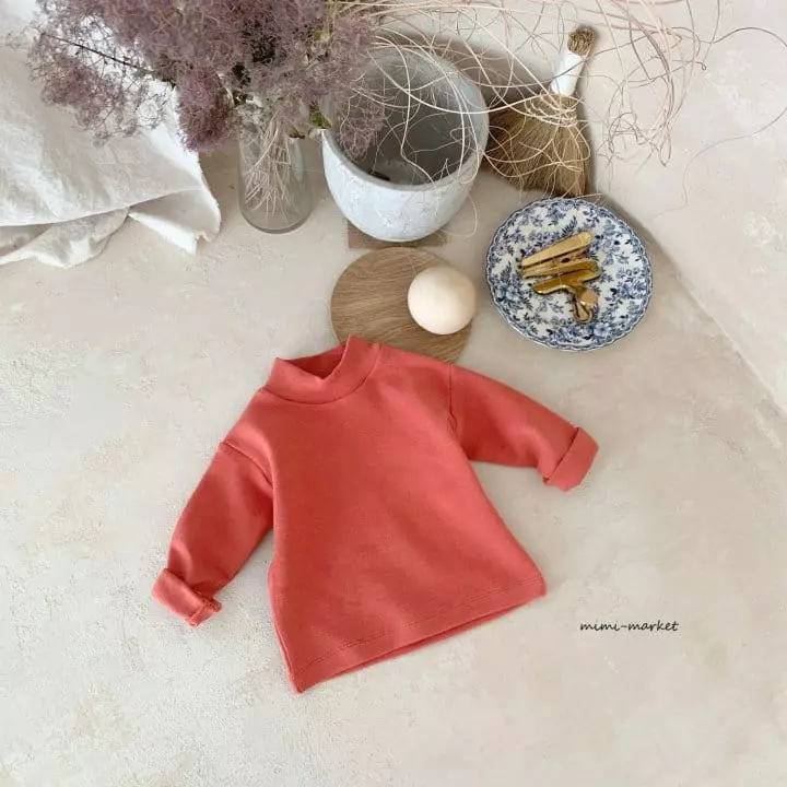 Mimi Market - Korean Baby Fashion - #babyootd - Peach Turtleneck Tee - 4