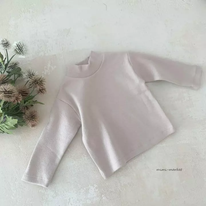 Mimi Market - Korean Baby Fashion - #babyoutfit - Peach Turtleneck Tee - 5