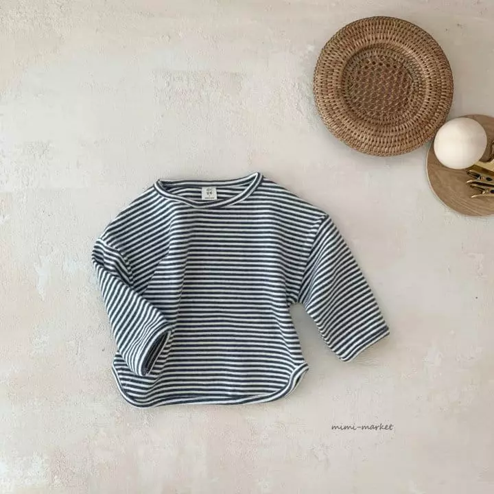 Mimi Market - Korean Baby Fashion - #babyoutfit - Stripes Piping Tee - 11