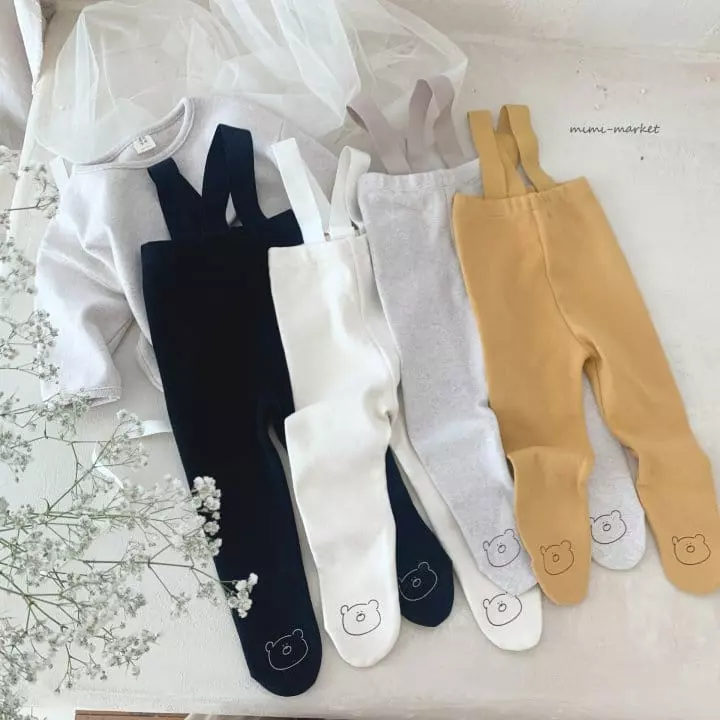 Mimi Market - Korean Baby Fashion - #babyoutfit - Bear Dungarees - 8