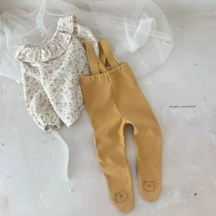 Mimi Market - Korean Baby Fashion - #babyoutfit - Bear Dungarees - 9