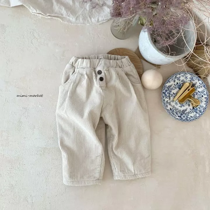 Mimi Market - Korean Baby Fashion - #babywear - Button Rib Pants - 5