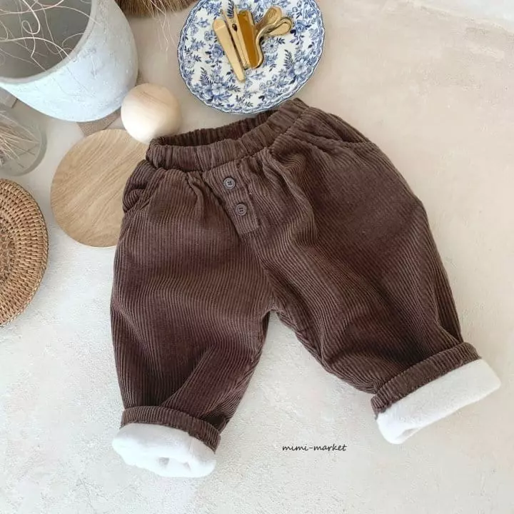 Mimi Market - Korean Baby Fashion - #onlinebabyboutique - Button Rib Pants - 6
