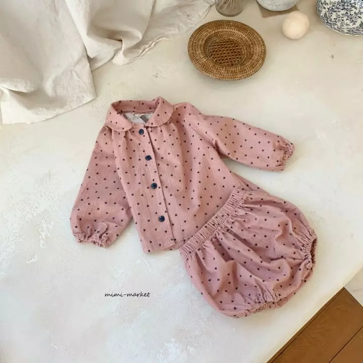 Mimi Market - Korean Baby Fashion - #onlinebabyshop - Heart Set - 9