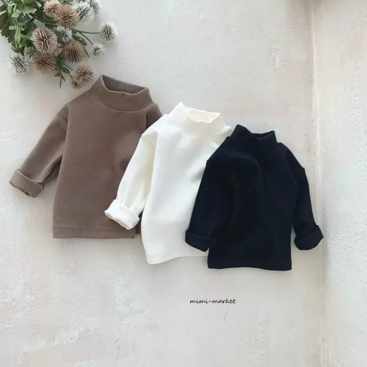 Mimi Market - Korean Baby Fashion - #onlinebabyshop - Peach Turtleneck Tee - 8