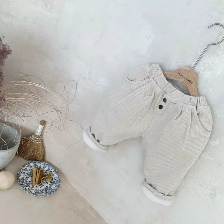 Mimi Market - Korean Baby Fashion - #smilingbaby - Button Rib Pants - 8