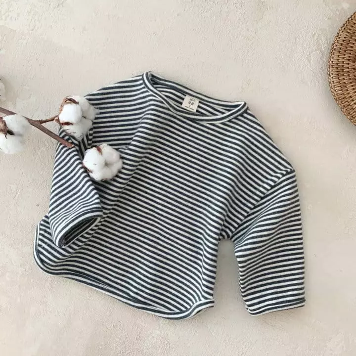 Mimi Market - Korean Baby Fashion - #smilingbaby - Stripes Piping Tee