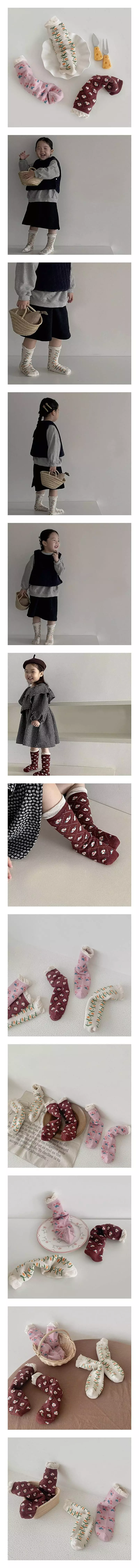 Miso - Korean Children Fashion - #kidsstore - Flower Socks Set