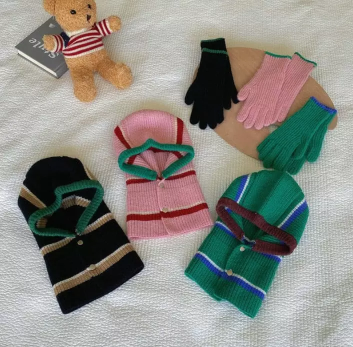 Miso - Korean Children Fashion - #stylishchildhood - Line Baraclava - 3