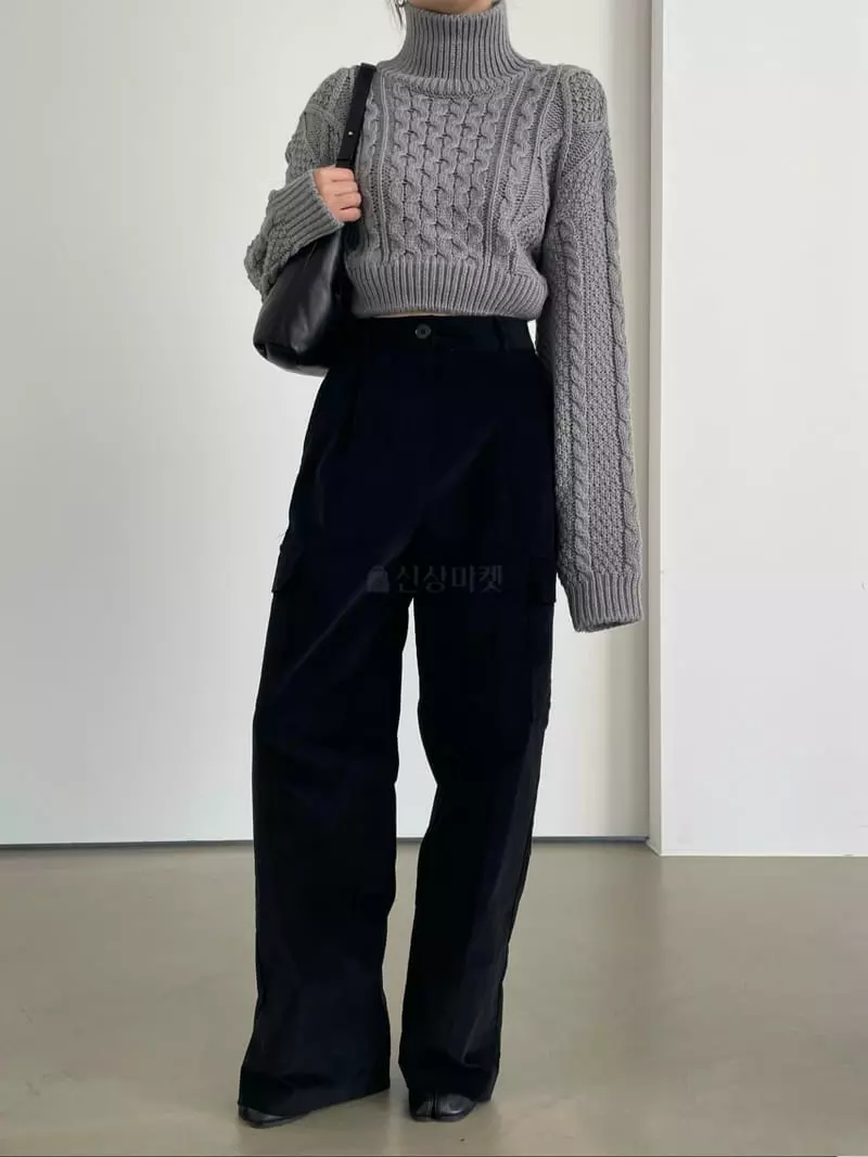 Moment - Korean Women Fashion - #womensfashion - Velvet Pocket Pants - 9