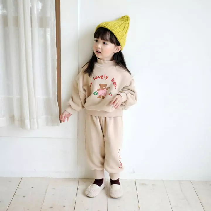 Momo Ann - Korean Children Fashion - #Kfashion4kids - Lovely Bear Top Bottom Set - 8