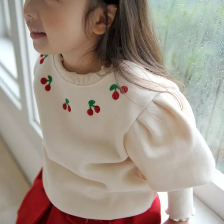 Momo Ann - Korean Children Fashion - #Kfashion4kids - Cherry Sweatshirt - 2