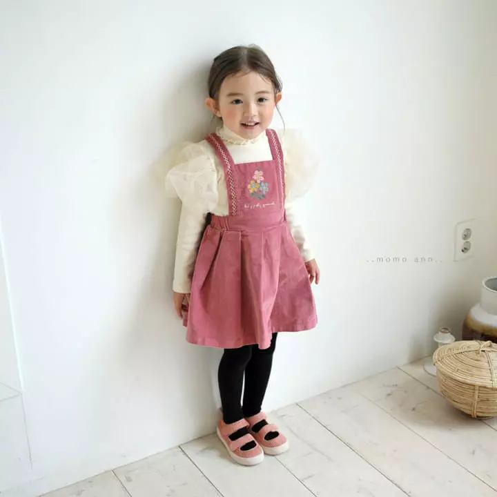 Momo Ann - Korean Children Fashion - #childofig - Embrodiery Skirt
