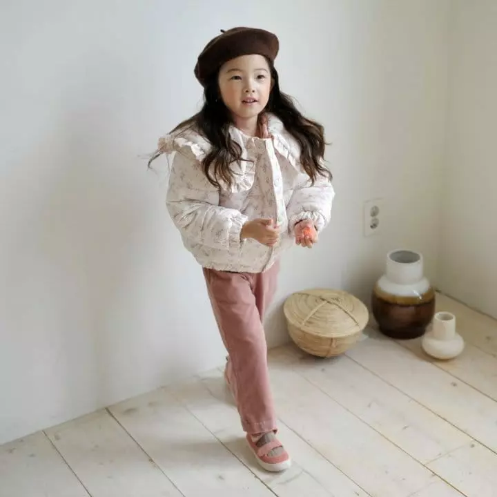 Momo Ann - Korean Children Fashion - #childofig - Frill Embrodiery Padding Flower Stripes