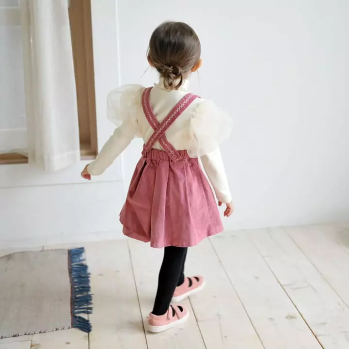 Momo Ann - Korean Children Fashion - #childrensboutique - Embrodiery Skirt - 2