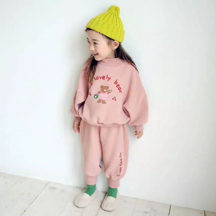 Momo Ann - Korean Children Fashion - #childrensboutique - Lovely Bear Top Bottom Set