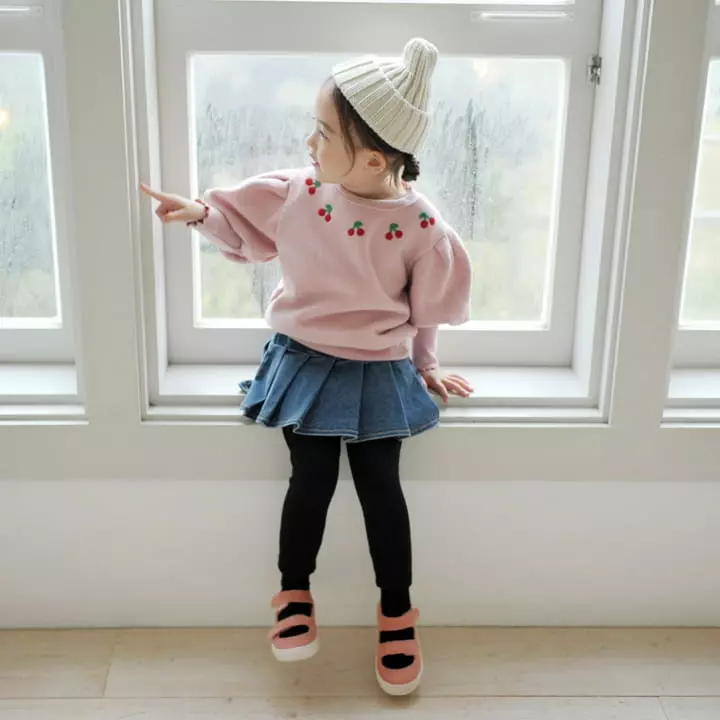 Momo Ann - Korean Children Fashion - #childrensboutique - Cherry Sweatshirt - 9