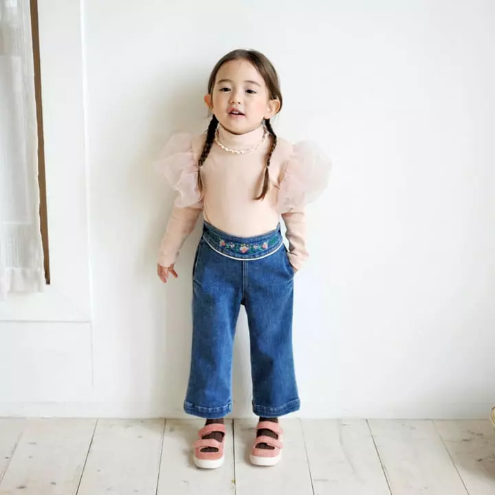 Momo Ann - Korean Children Fashion - #childrensboutique - Mesh Sleeves Tee - 7