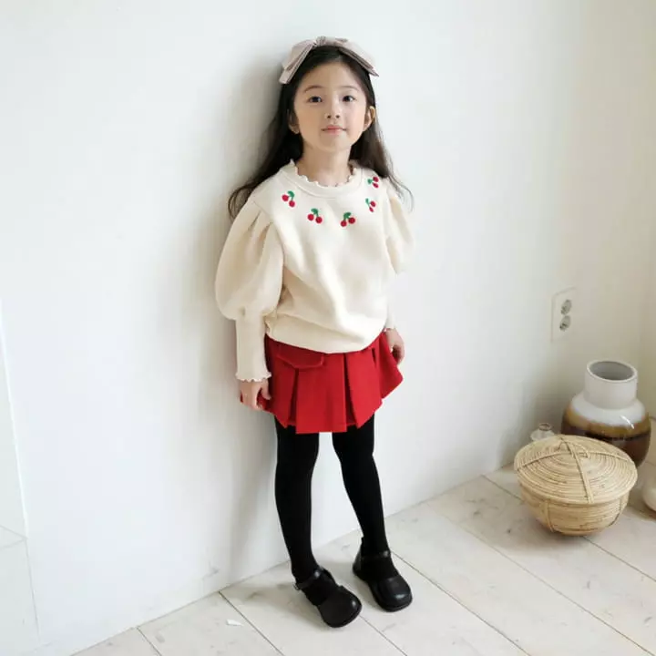 Momo Ann - Korean Children Fashion - #designkidswear - Cherry Sweatshirt - 10