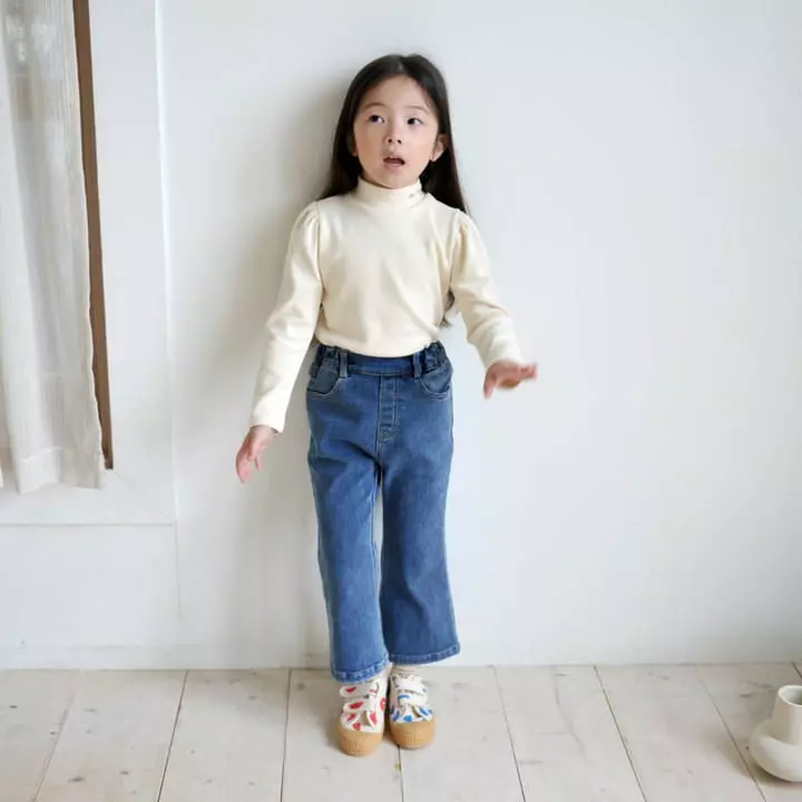 Momo Ann - Korean Children Fashion - #designkidswear - Fleece Jeans - 6