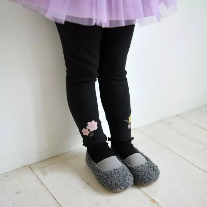 Momo Ann - Korean Children Fashion - #designkidswear - Flower Leggings - 5