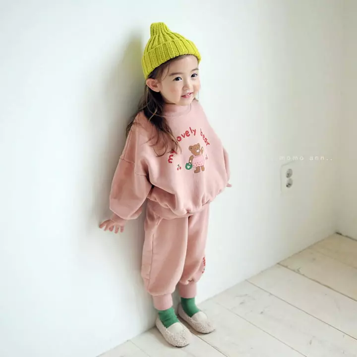 Momo Ann - Korean Children Fashion - #discoveringself - Lovely Bear Top Bottom Set - 3