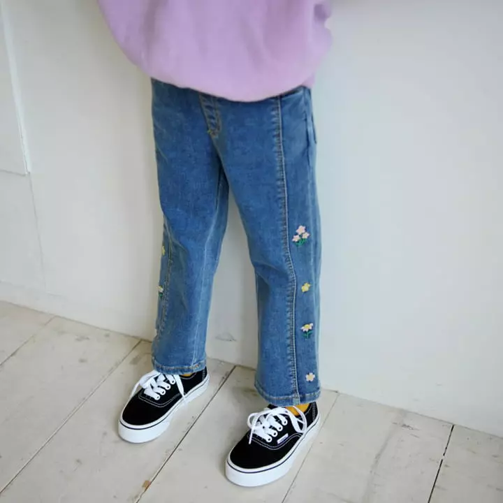 Momo Ann - Korean Children Fashion - #discoveringself - Slit Flower Pants