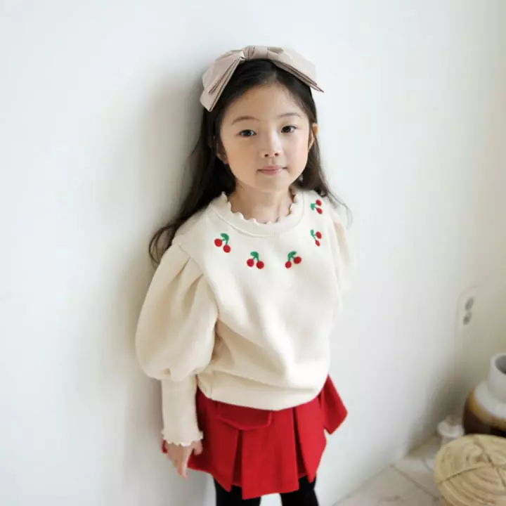 Momo Ann - Korean Children Fashion - #discoveringself - Cherry Sweatshirt - 11