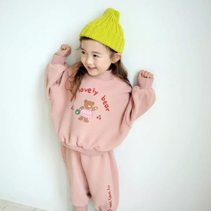 Momo Ann - Korean Children Fashion - #discoveringself - Lovely Bear Top Bottom Set - 4