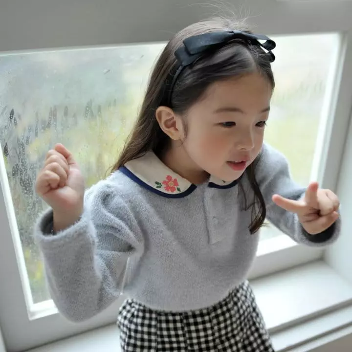 Momo Ann - Korean Children Fashion - #fashionkids - Howl Collar Tee - 3