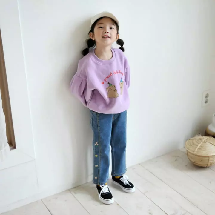 Momo Ann - Korean Children Fashion - #kidsshorts - Slit Flower Pants - 3