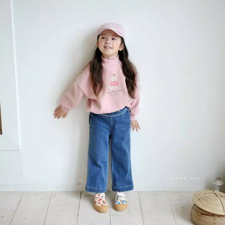 Momo Ann - Korean Children Fashion - #kidsshorts - Cup Bear Sweatshirt - 8
