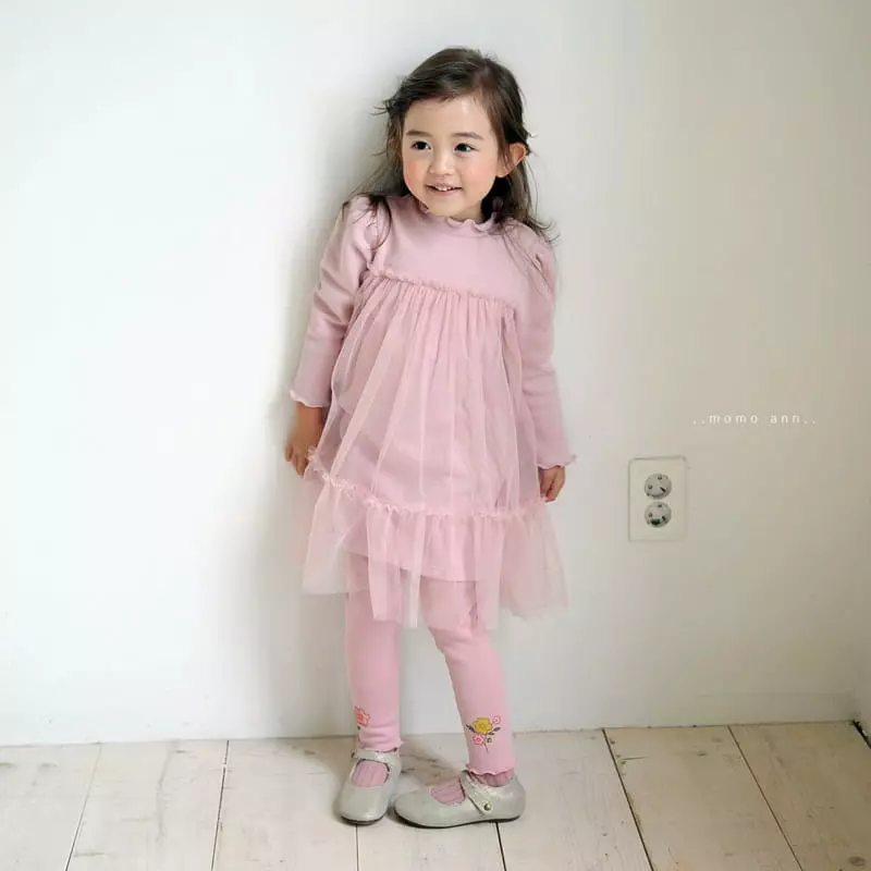 Momo Ann - Korean Children Fashion - #kidsshorts - Flower Leggings - 8