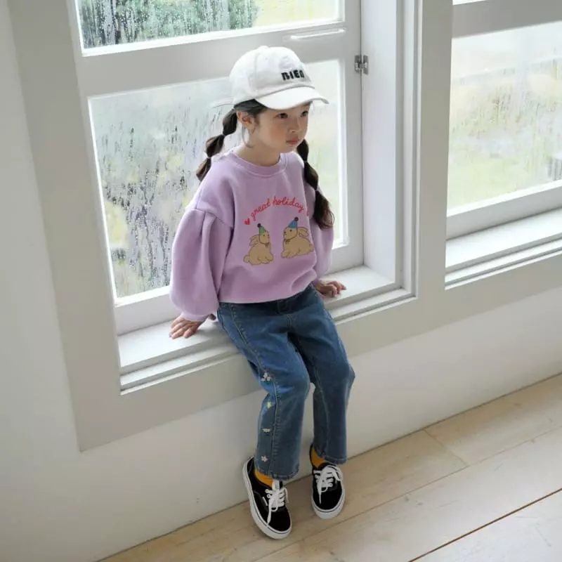 Momo Ann - Korean Children Fashion - #kidsshorts - Rabbit Sweatshirt - 5