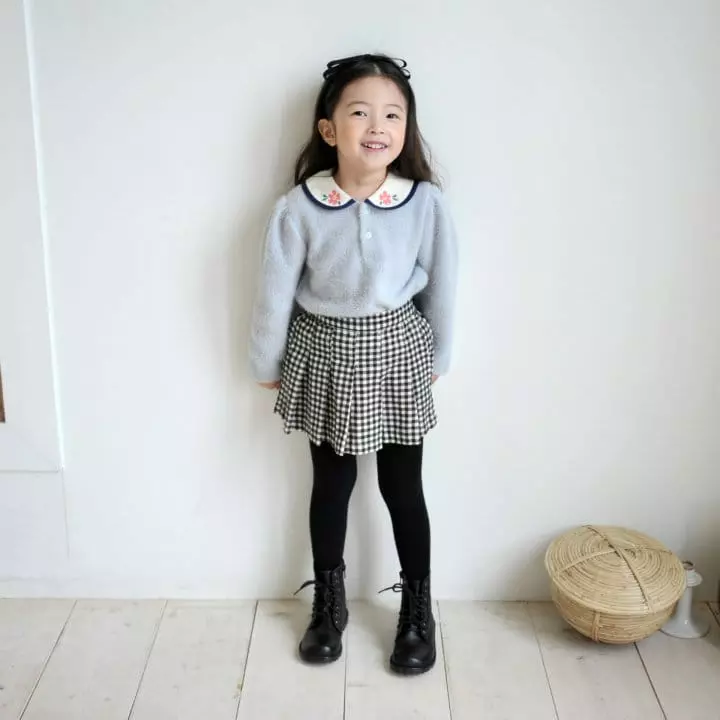 Momo Ann - Korean Children Fashion - #fashionkids - Howl Collar Tee - 4