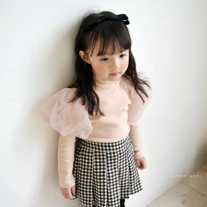 Momo Ann - Korean Children Fashion - #kidsstore - Mesh Sleeves Tee - 12