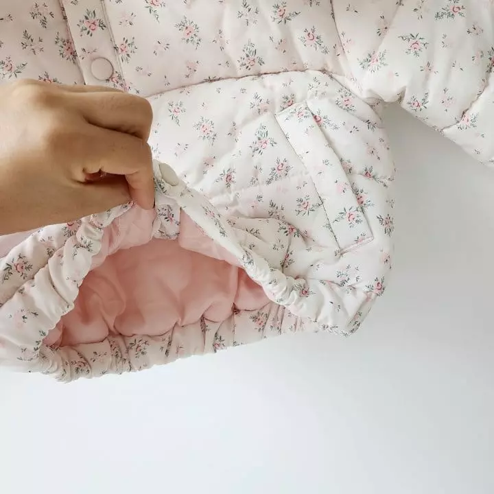 Momo Ann - Korean Children Fashion - #kidzfashiontrend - Frill Embrodiery Padding Flower Stripes - 8