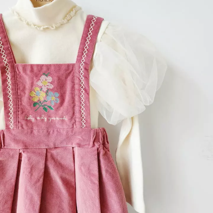 Momo Ann - Korean Children Fashion - #littlefashionista - Embrodiery Skirt - 10