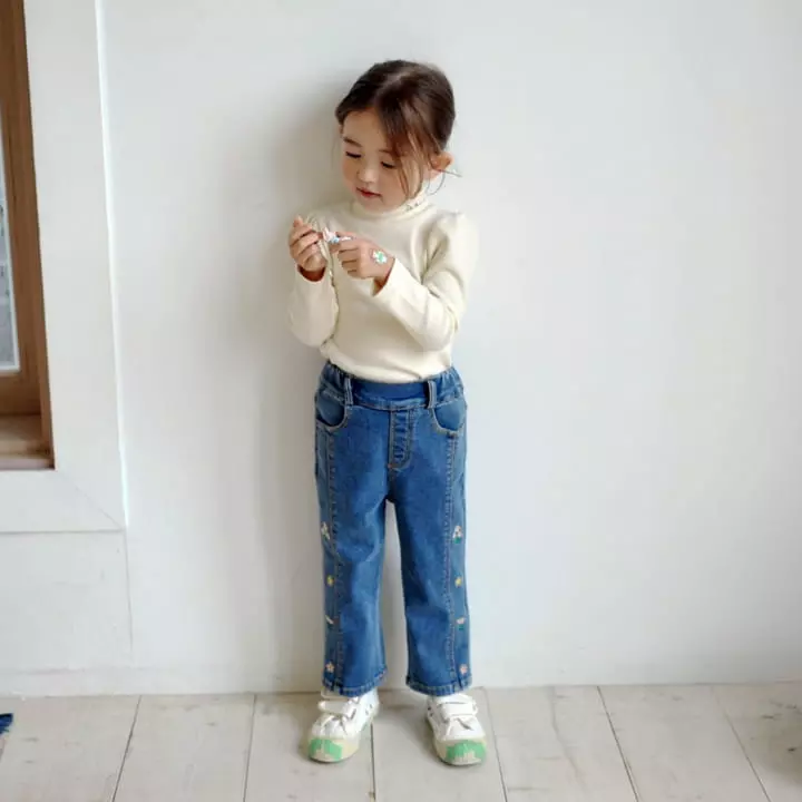 Momo Ann - Korean Children Fashion - #littlefashionista - Slit Flower Pants - 7