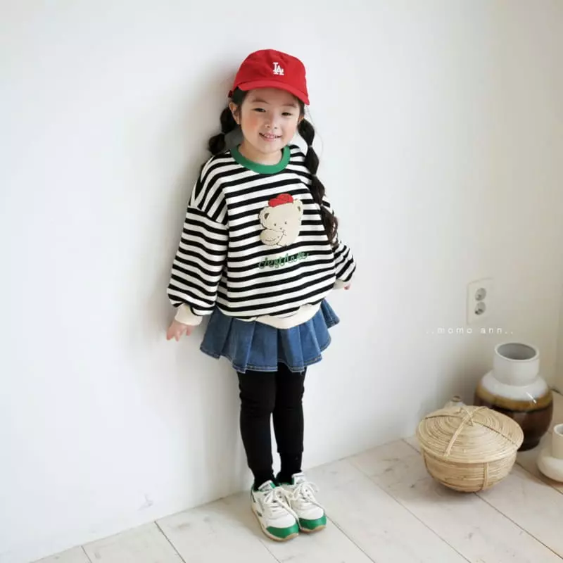 Momo Ann - Korean Children Fashion - #littlefashionista - Fleece Denim Skirt Leggings - 8