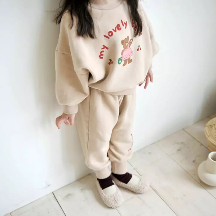 Momo Ann - Korean Children Fashion - #magicofchildhood - Lovely Bear Top Bottom Set - 10