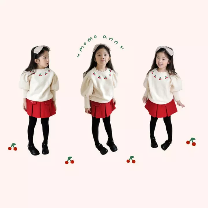 Momo Ann - Korean Children Fashion - #littlefashionista - Cherry Sweatshirt - 4