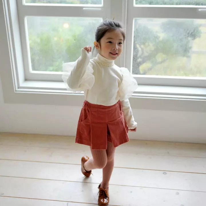 Momo Ann - Korean Children Fashion - #magicofchildhood - Mesh Sleeves Tee - 2