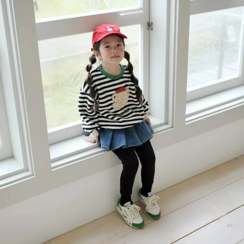 Momo Ann - Korean Children Fashion - #magicofchildhood - Fleece Denim Skirt Leggings - 9