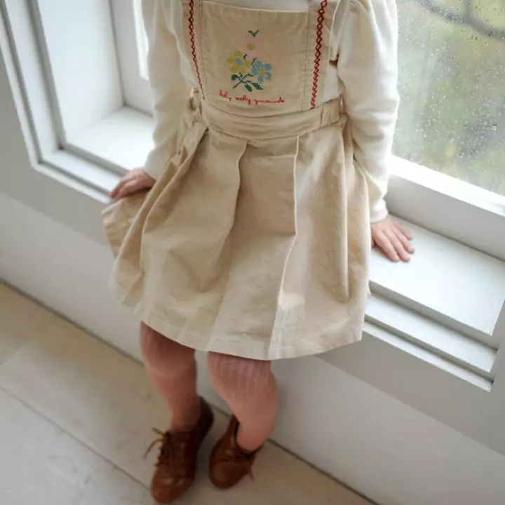 Momo Ann - Korean Children Fashion - #minifashionista - Embrodiery Skirt - 12