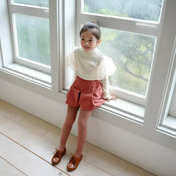 Momo Ann - Korean Children Fashion - #minifashionista - Mesh Sleeves Tee - 3