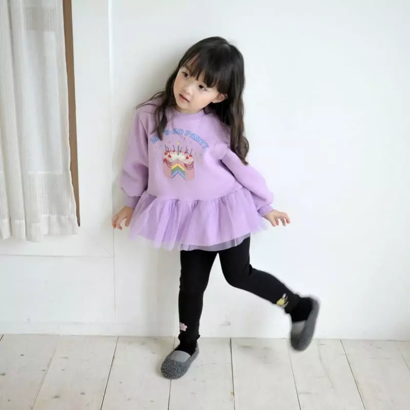 Momo Ann - Korean Children Fashion - #stylishchildhood - Flower Leggings - 2