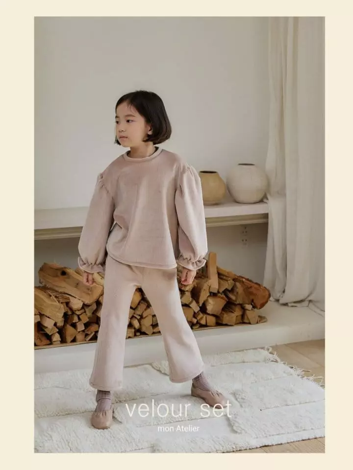 Mon Atelier - Korean Children Fashion - #discoveringself - Veloure Set - 2